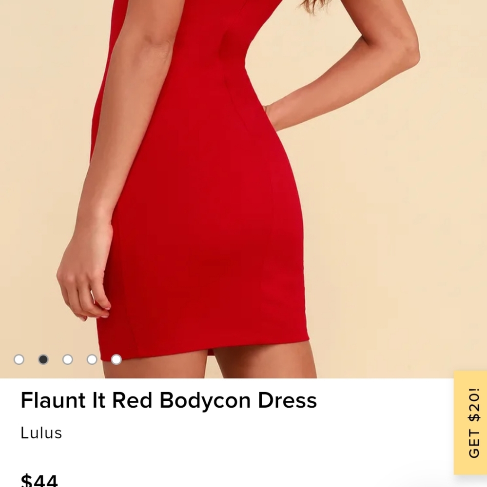Red bodycon midi dress